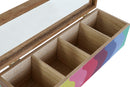 Caja para infusiones de colores detalle interiro / nadiesinregalo.com