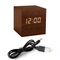 Despertador Cubo marrón con cable USB / Nadie sin regalo