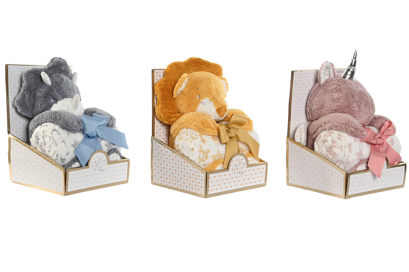 Peluche y manta de animales en caja / Nadie sin regalo.com