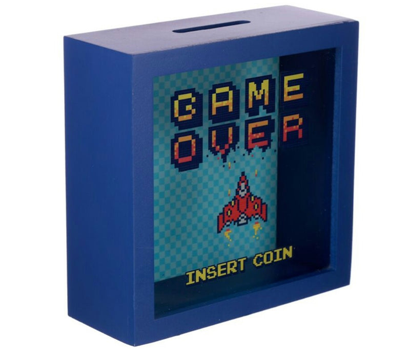 Hucha Game Over "Insert Coin" de lado / Nadie sin regalo