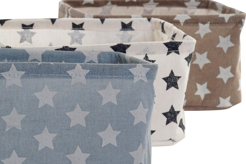 Cesta de almacenaje alargada con estrellas detalle / Nadie sin regalo