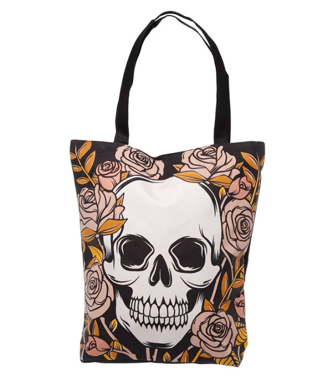 Bolso Calavera y rosas con cremallera / Nadie sin regalo