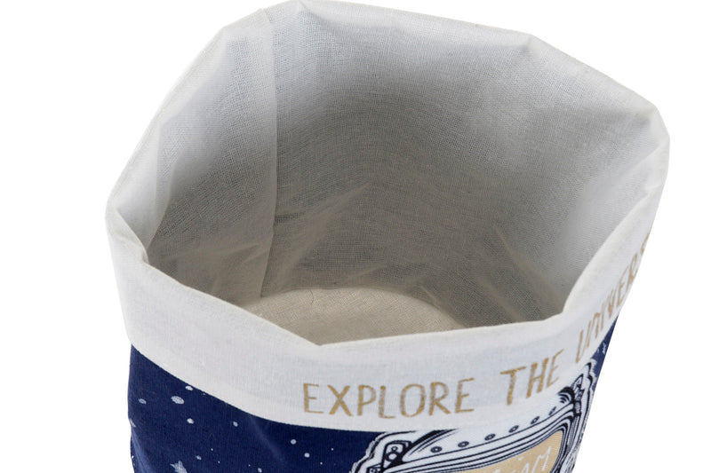 Cesta de almacenaje de Astronauta en azul detalle interior / Nadie sin regalo