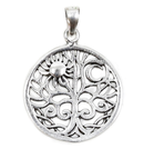 Colgante de plata árbol de la vida sol y luna / Nadie sin regalo