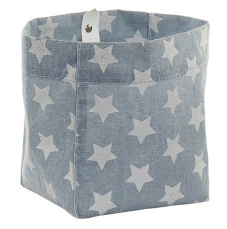 Cesta de almacenaje con estrellas azul / Nadie sin regalo