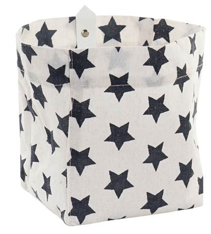 Cesta de almacenaje con estrellas blanco / Nadie sin regalo