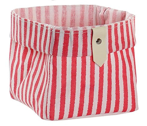 Cesta de almacenaje con rayas rojo / Nadie sin regalo