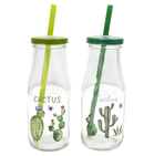 Botellas cactus cristal con tapa / Nadie sin regalo