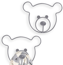 Colgador pared The Bear x2 ejemplo / Nadie sin regalo
