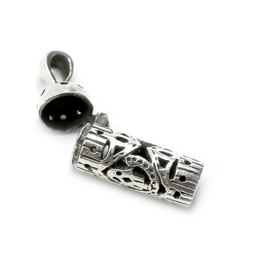 Colgante de plata - Botella deseos 2 / Nadie sin regalo
