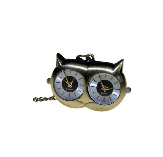 Colgante vintage steampunk - 2 zonas horarias / Nadie sin regalo