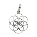Colgante de plata flor de la vida -lineal / Nadie sin regalo