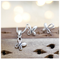 Set collar y pendientes plata Mariposa asimétrica  / Nadie sin regalo