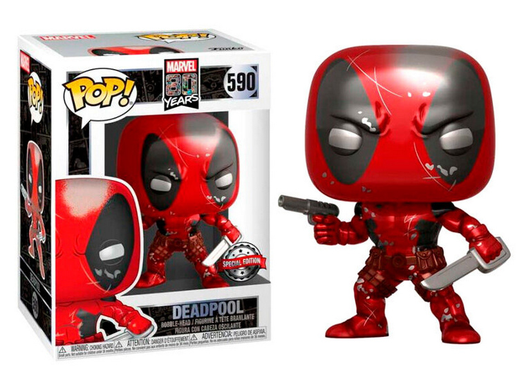 Figura POP Marvel 80th First Appearance Deadpool Metallic Exclusive / Nadie sin regalo