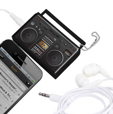 Divisor de audio Boombox llavero para móvil / Nadie sin regalo