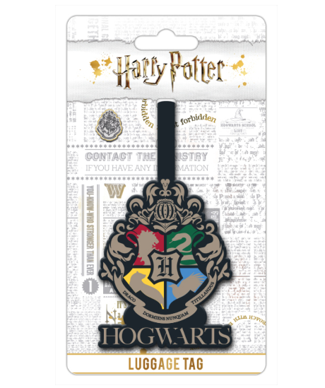 Etiqueta de equipaje Harry Potter escudo Hogwarts / Nadie sin regalo