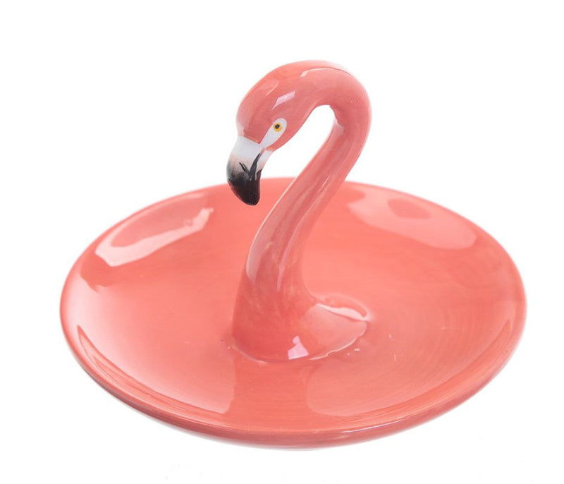 Plato joyero y porta anillos de flamenco de lado / Nadie sin regalo