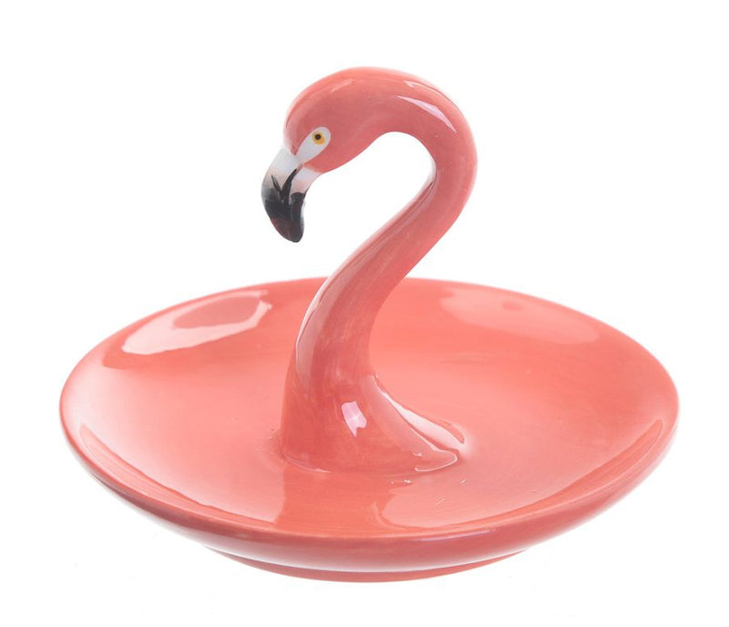 Plato joyero y porta anillos de flamenco de lado / Nadie sin regalo