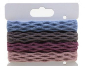 Paquete gomas de pelo 4 colores diferentes / Nadie sin regalo