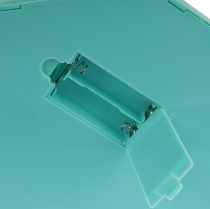 Concha marina de luz led de frente detalle caja para pilas / Nadie sin regalo