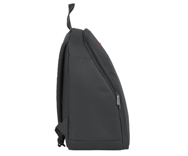 Mochila nevera de 36cm en negro lateral detalle cremallera / Nadie sin regalo