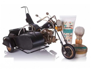 Kit para el afeitado. Moto con sidecar vintage/ Nadie sin regalo