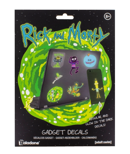 Gadget decals Rick and Morty fluorescente / Nadie sin regalo