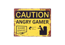 Placa de pared "Caution Angry gamer" / Nadie sin regalo
