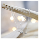 Pulsera tobillera de plata - Infinito 2 / Nadie sin regalo