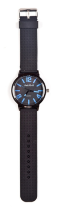 Reloj negro detalles en azul / Nadie sin regalo