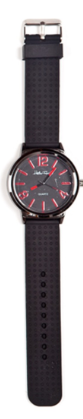 Reloj negro detalles en rojo / Nadie sin regalo