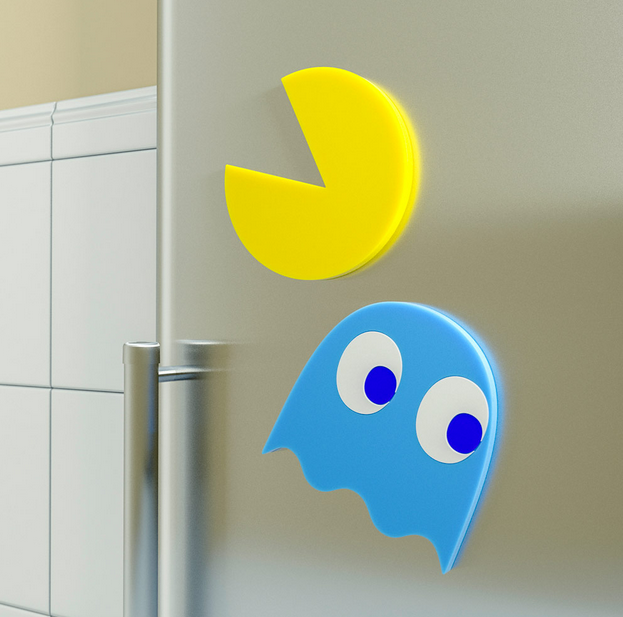  Salvamanteles Pac-Man magnético x2 ejemplo nevera / Nadie sin regalo