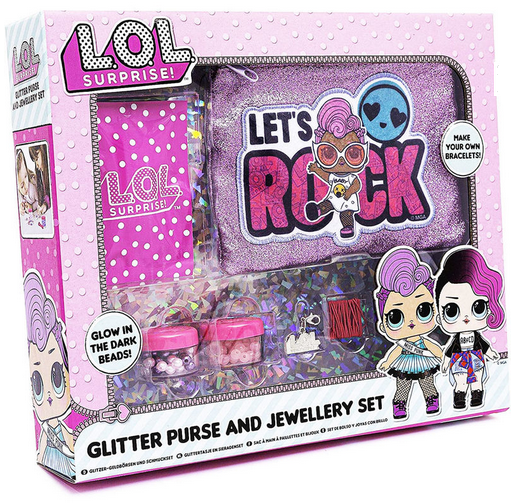Set porta todo glitter y set de joyas LOL Surprise / Nadie sin regalo