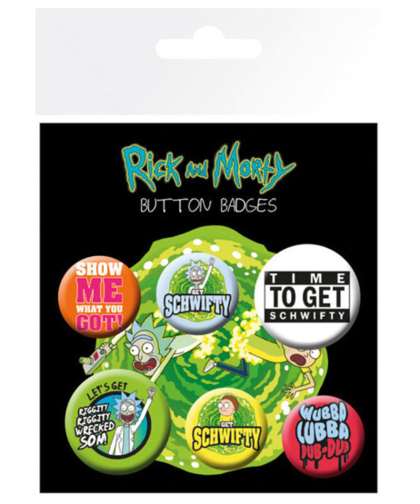 Set chapas Rick and Morty frases / Nadie sin regalo