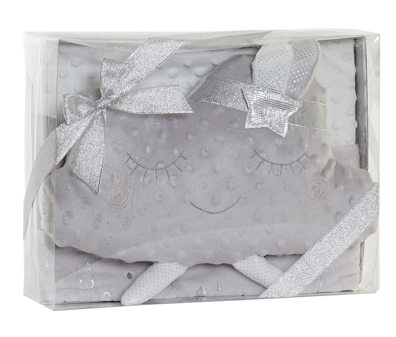 Set regalo bienvenida bebe gris / Nadie sin regalo