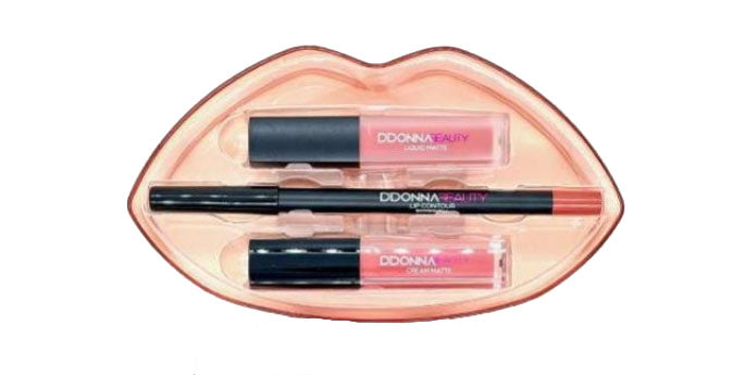 Set de maquillaje para labios tono claro / Nadie sin regalo