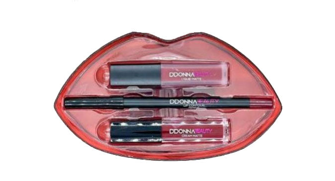 Set de maquillaje para labios tono oscuro / Nadie sin regalo