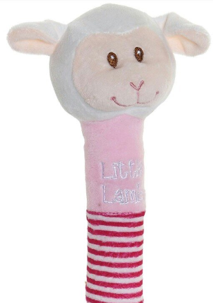 Copia de Peluche sonajero ovejita rosa / Nadie sin regalo