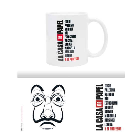 Taza de la casa de papel mascara / Nadie sin regalo