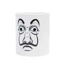Taza de la casa de papel mascara de frente / Nadie sin regalo