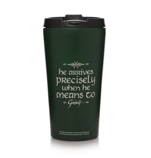Taza de viaje metálica El Señor de los Anillos por detras / Nadie sin regalo