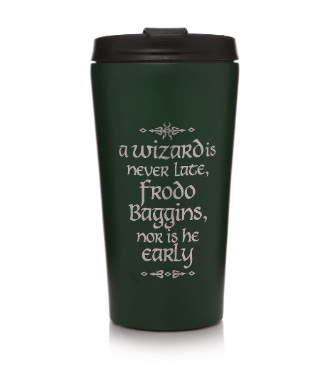Taza de viaje metálica El Señor de los Anillos  por delante / Nadie sin regalo