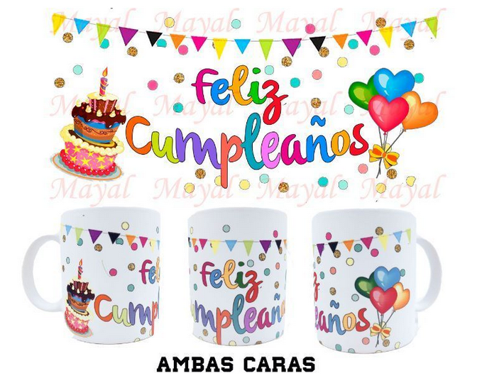 Taza "Feliz cumpleaños"  / Nadie sin regalo