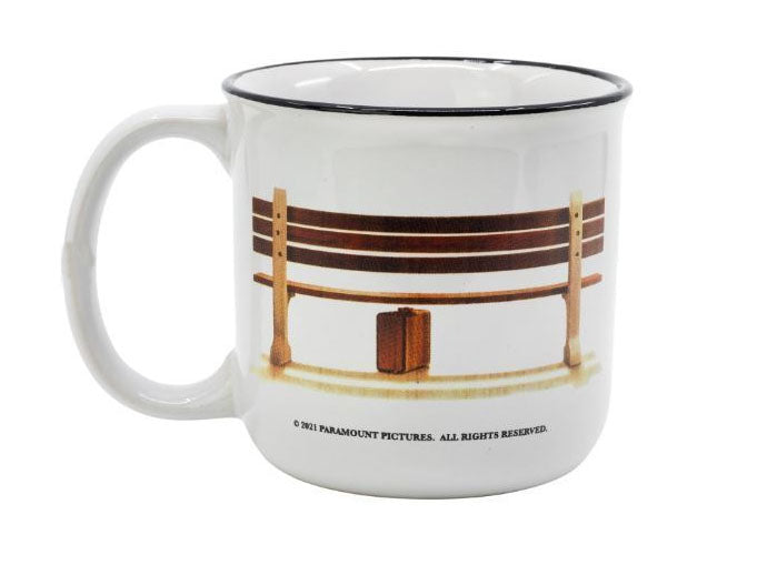 Taza Forrest Gump banco / Nadie sin regalo