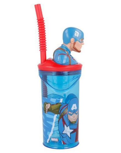 Vaso con figura 3D Capitán América Marvel detalle 3 / Nadie sin regalo